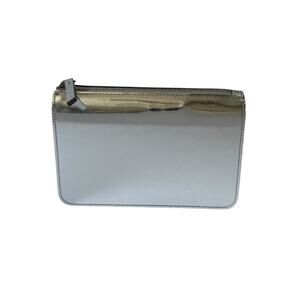 Maison Margiela MM11 SS17 Silver Reflective Mirror Leather Clutch w/ Wrist Strap